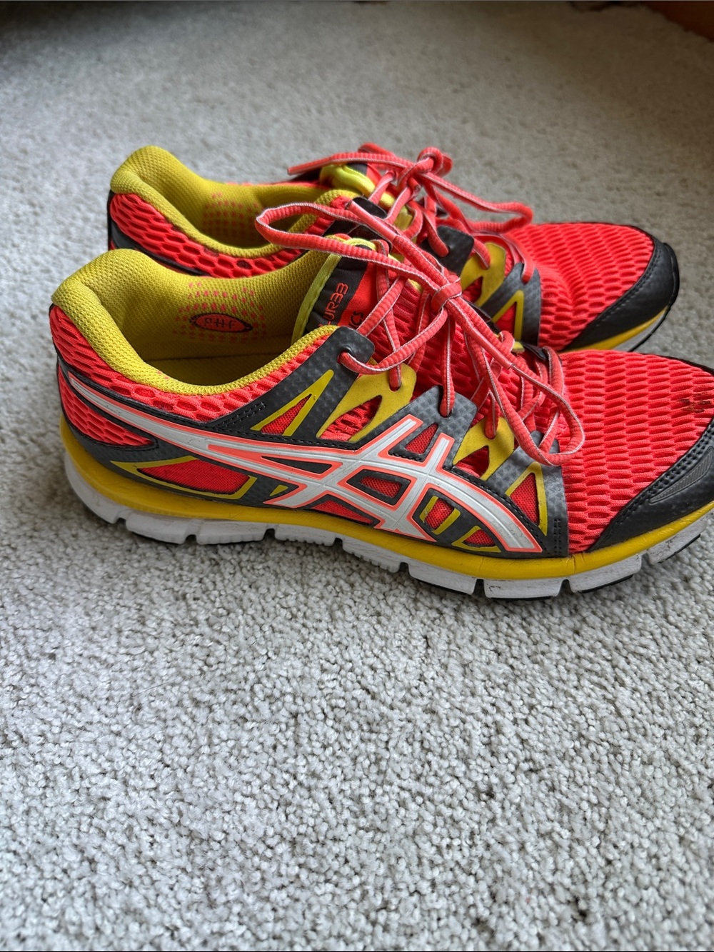 Asics Orange and Yellow Gel Blur 33 Women's Running Sneakers 9.5